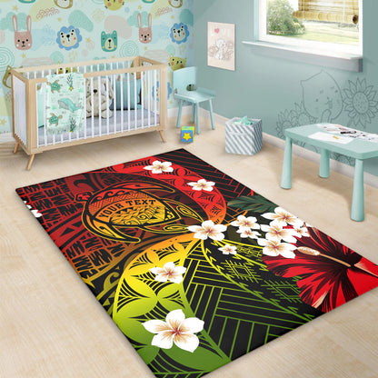 Hawaii Area Rug Custom Turtle Style Reggae Tropical
