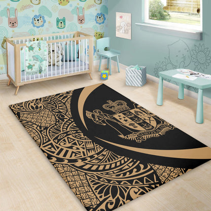 New Zealand Area Rug Lauhala Gold Circle Style