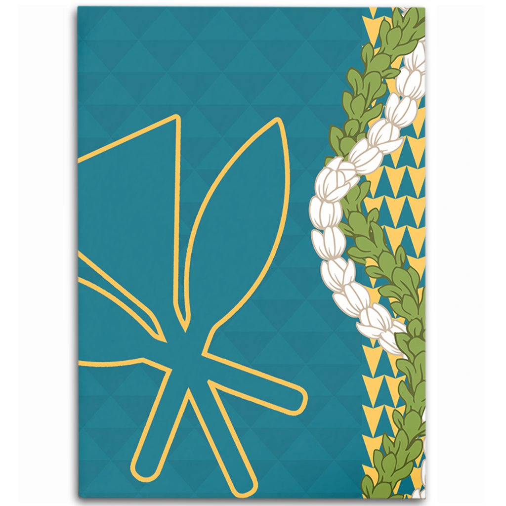 Hawaii Area Rug Kanaka Maoli Puakenikeni Maile Flower Lei
