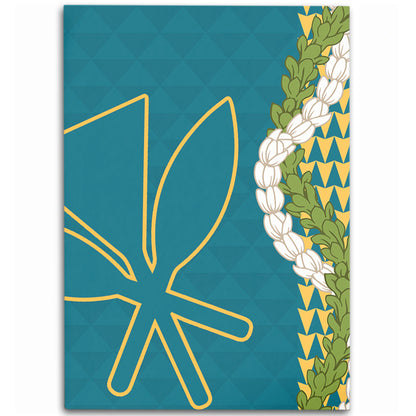 Hawaii Area Rug Kanaka Maoli Puakenikeni Maile Flower Lei