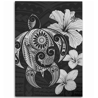 Hawaii Area Rug Hibiscus Plumeria Mix Polynesian Turtle