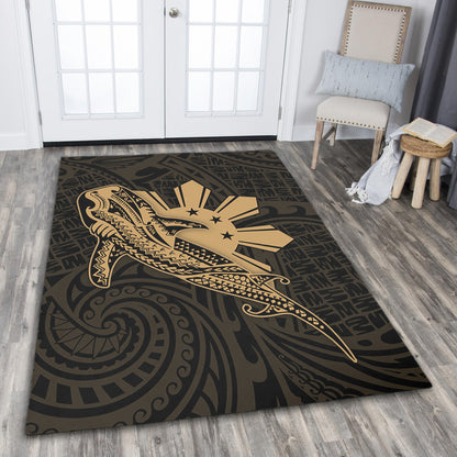 Philippines Filipinos Area Rug Tribal Whale Shark