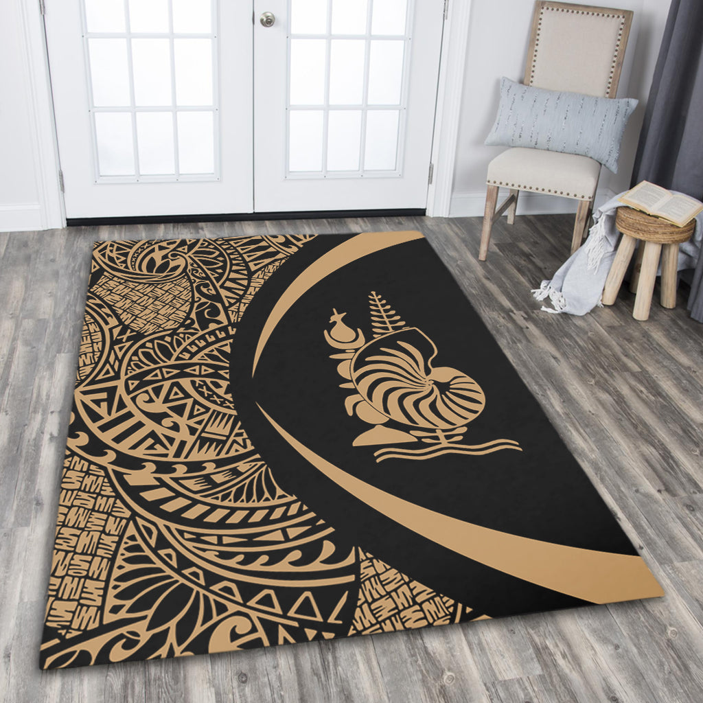 New Caledonia Area Rug Lauhala Gold Circle Style