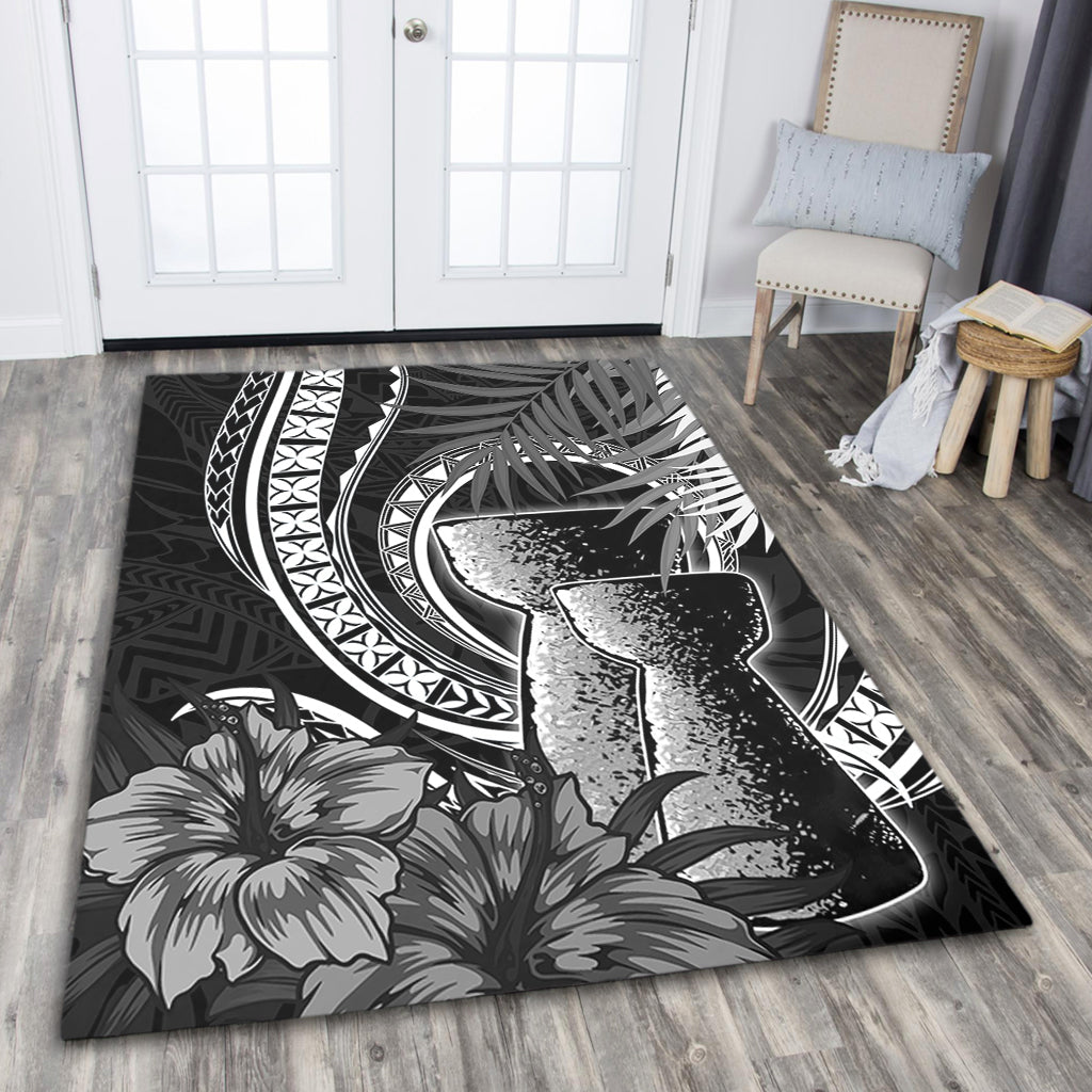 Guam Area Rug Tribal Latte Stone Tropical Style