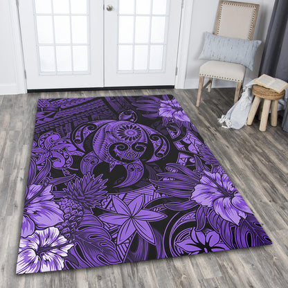 Hawaii Area Rug Tribal Polynesia Sea Turtle Design Pacific Dream