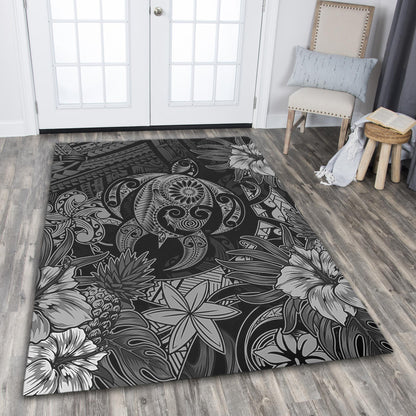 Hawaii Area Rug Tribal Polynesia Sea Turtle Design Pacific Dream
