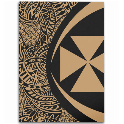 Wallis And Futuna Area Rug Lauhala Gold Circle Style