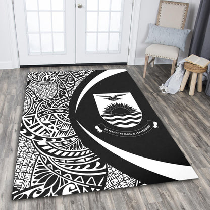 Kiribati Area Rug Lauhala White Circle Style