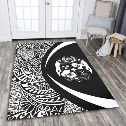 Tonga Area Rug Lauhala White Circle Style