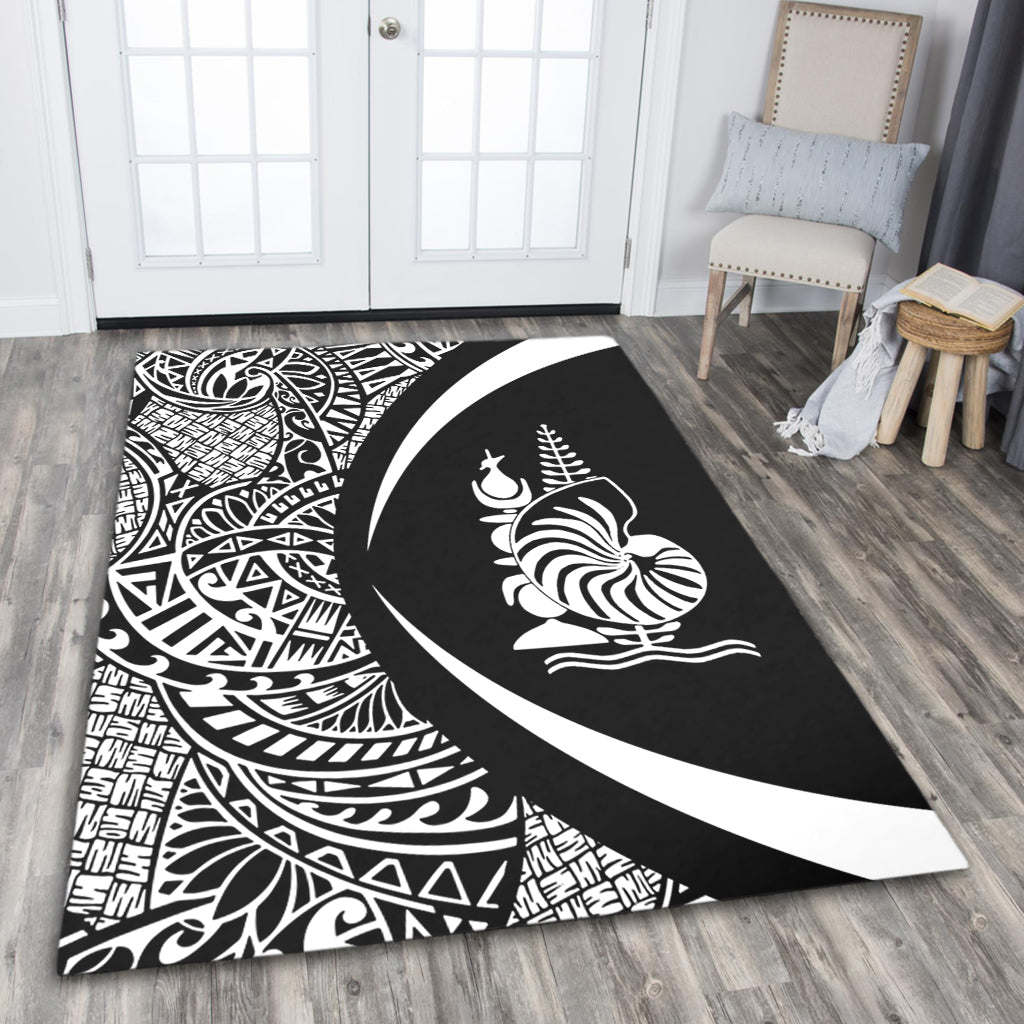 New Caledonia Area Rug Lauhala White Circle Style