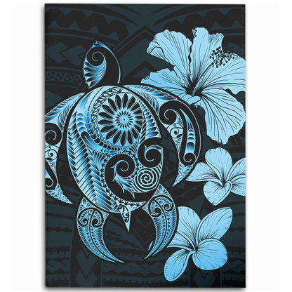 Hawaii Area Rug Hibiscus Plumeria Mix Polynesian Turtle