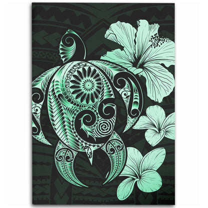 Hawaii Area Rug Hibiscus Plumeria Mix Polynesian Turtle