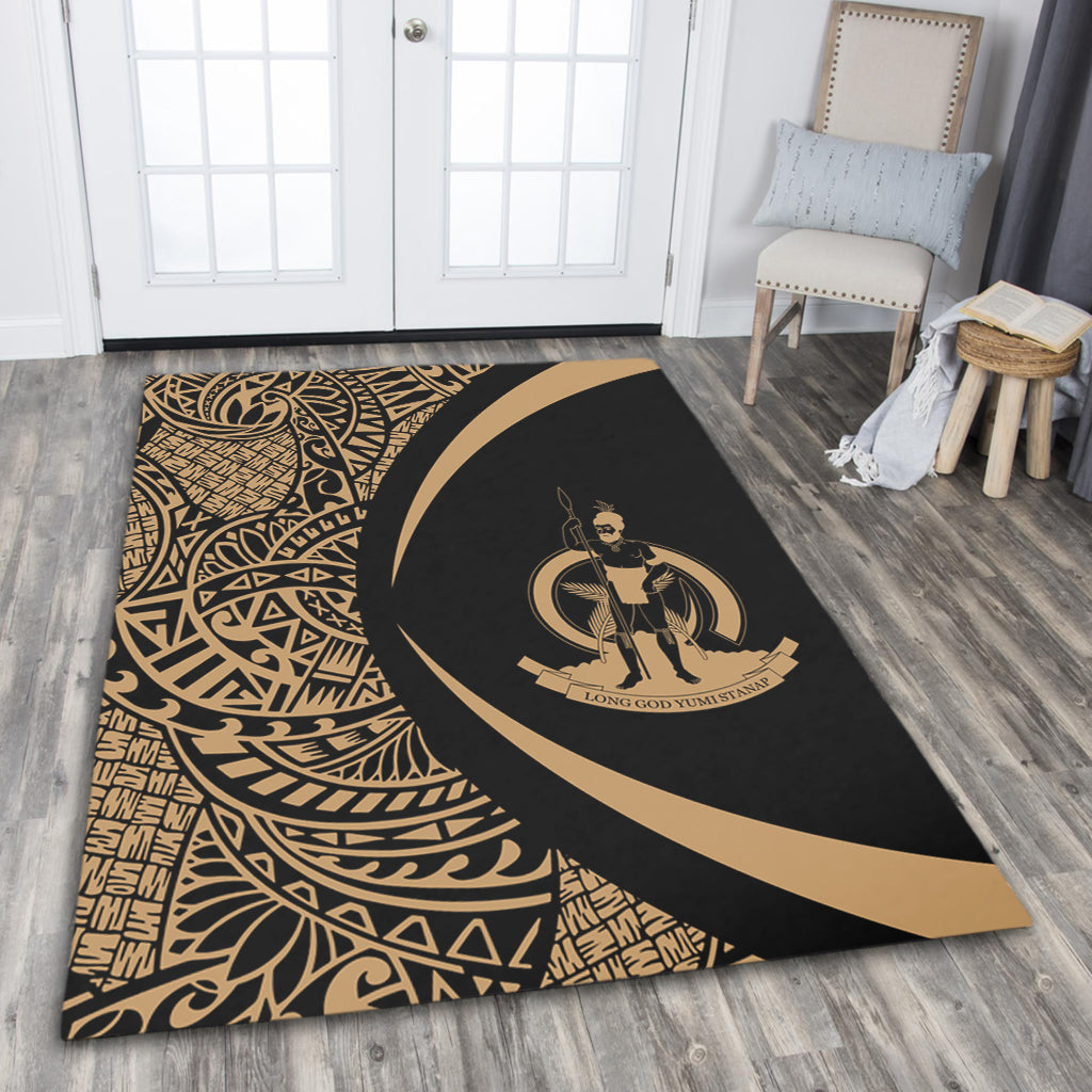 Vanuatu Area Rug Lauhala Gold Circle Style
