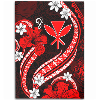 Hawaii Area Rug Kanaka Maoli Hibiscus Turtle Ocean Pacific Red Style