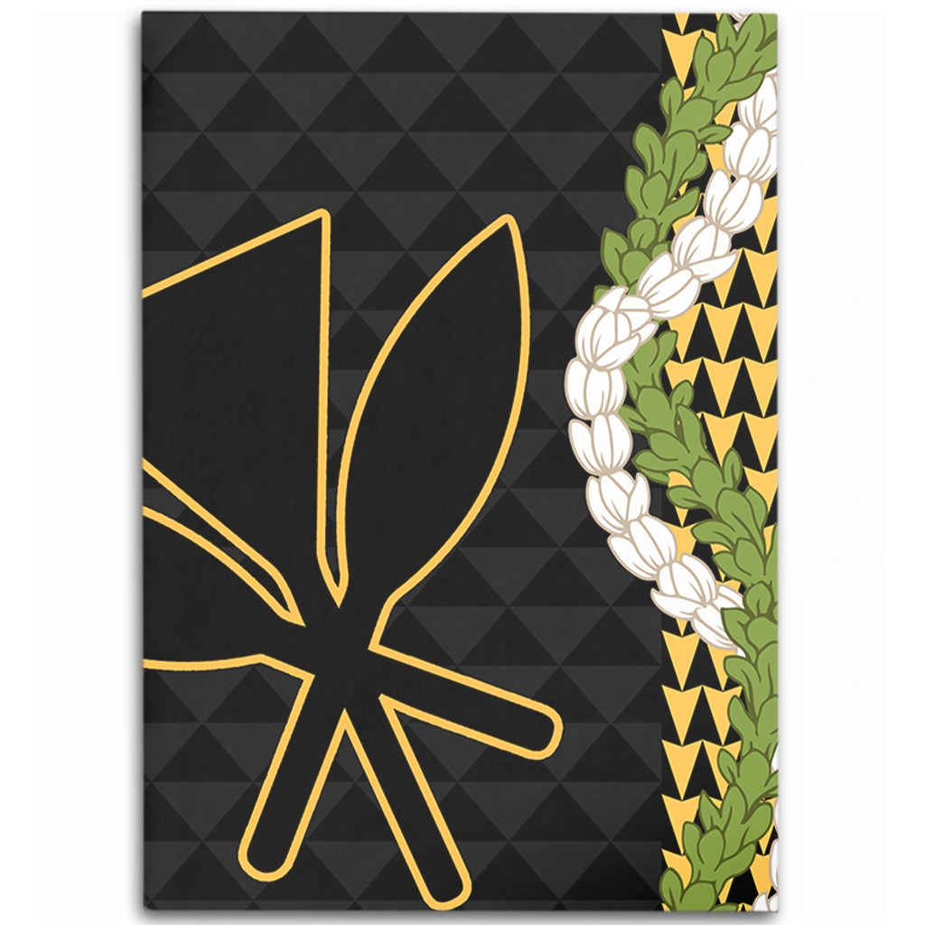 Hawaii Area Rug Kanaka Maoli Puakenikeni Maile Flower Lei