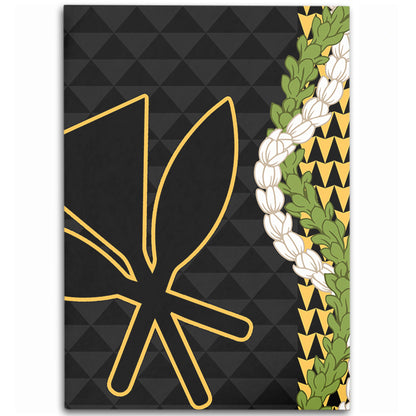 Hawaii Area Rug Kanaka Maoli Puakenikeni Maile Flower Lei