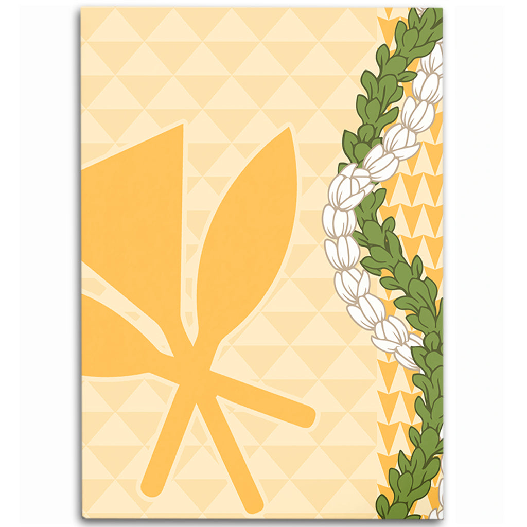 Hawaii Area Rug Kanaka Maoli Puakenikeni Maile Flower Lei