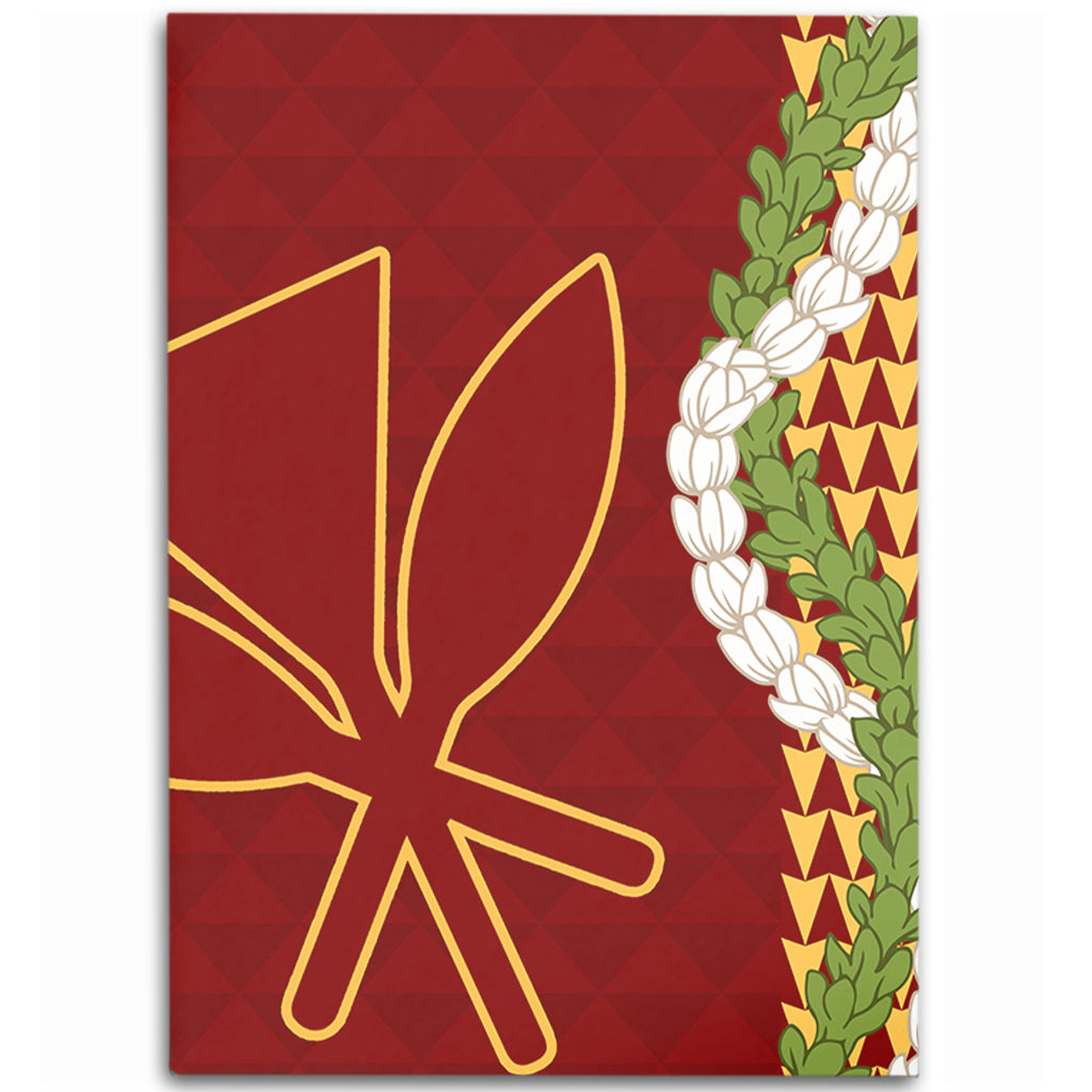 Hawaii Area Rug Kanaka Maoli Puakenikeni Maile Flower Lei