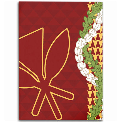 Hawaii Area Rug Kanaka Maoli Puakenikeni Maile Flower Lei