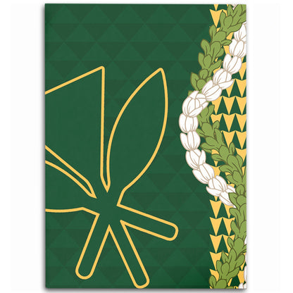 Hawaii Area Rug Kanaka Maoli Puakenikeni Maile Flower Lei