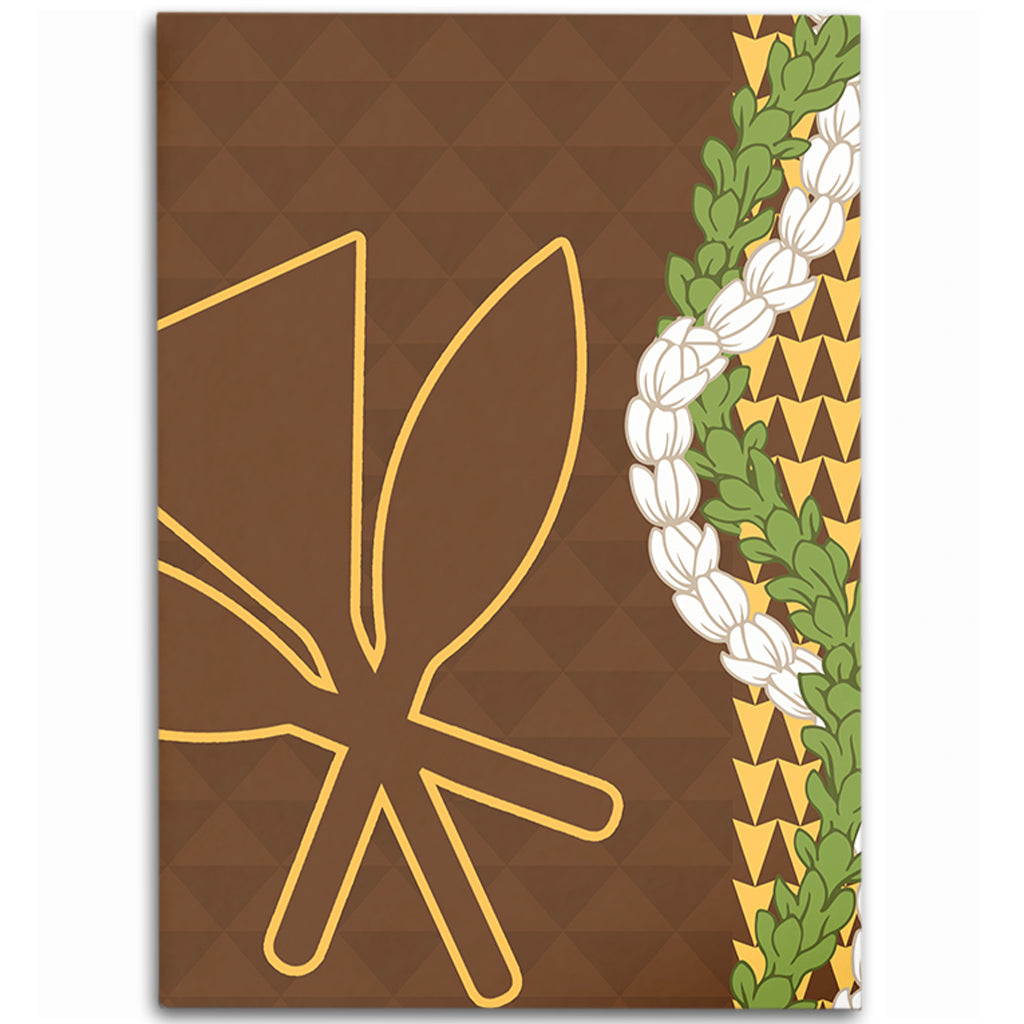 Hawaii Area Rug Kanaka Maoli Puakenikeni Maile Flower Lei