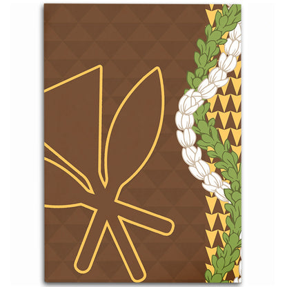 Hawaii Area Rug Kanaka Maoli Puakenikeni Maile Flower Lei