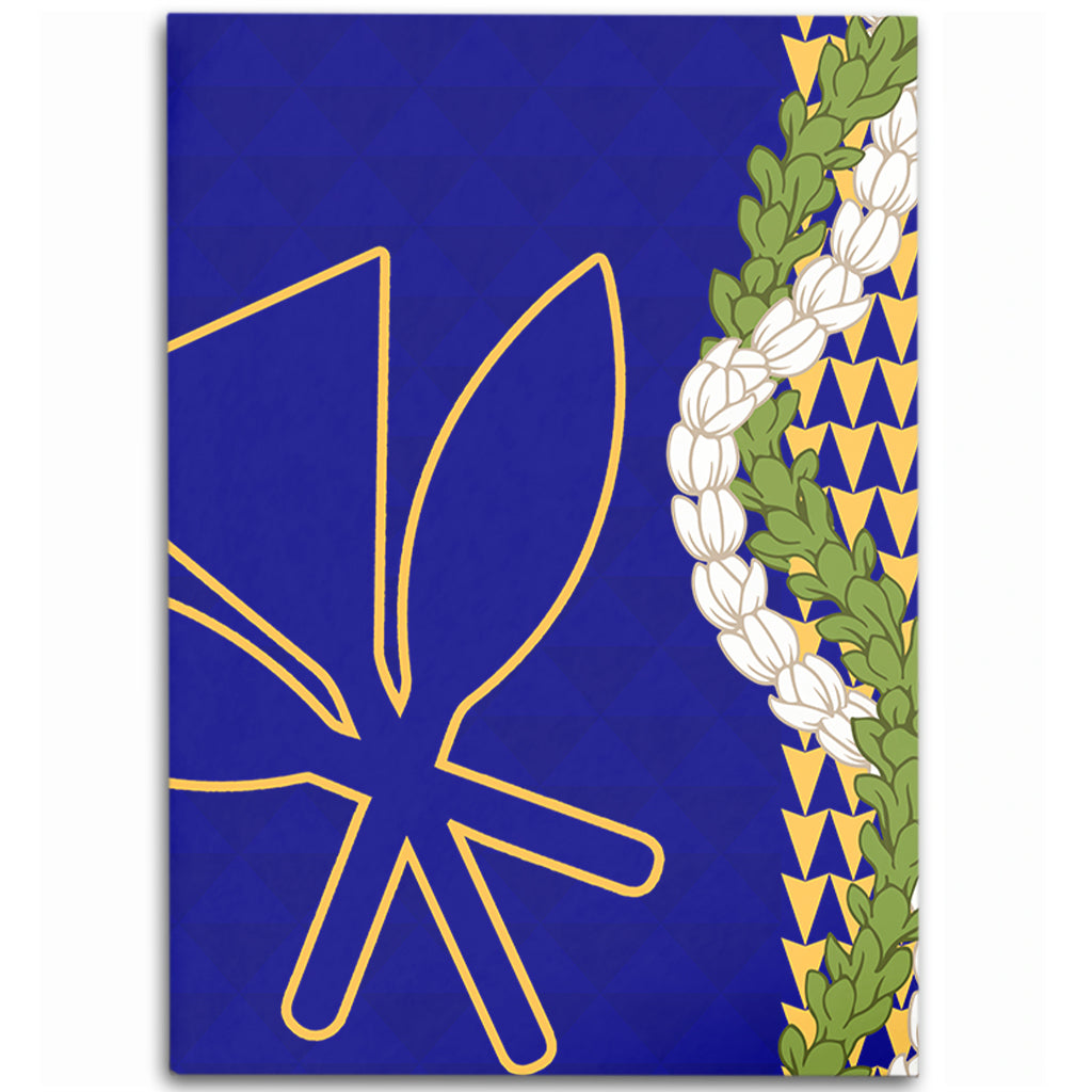 Hawaii Area Rug Kanaka Maoli Puakenikeni Maile Flower Lei