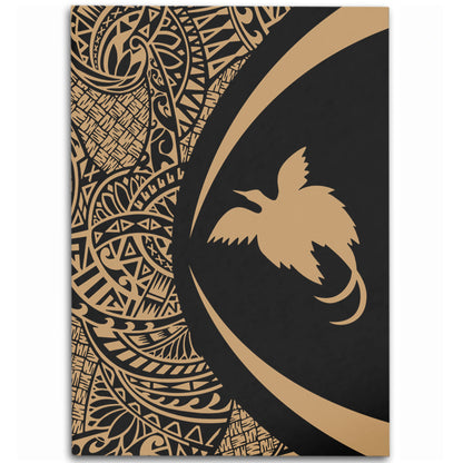 Papua New Guinea Area Rug Lauhala Gold Circle Style