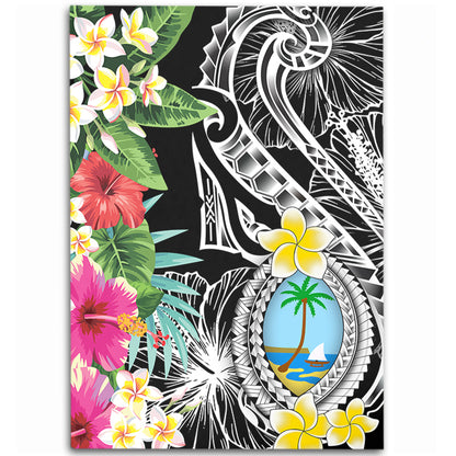 Guam Area Rug Summer Plumeria Tribal Tattoo