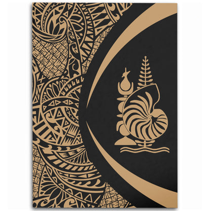 New Caledonia Area Rug Lauhala Gold Circle Style