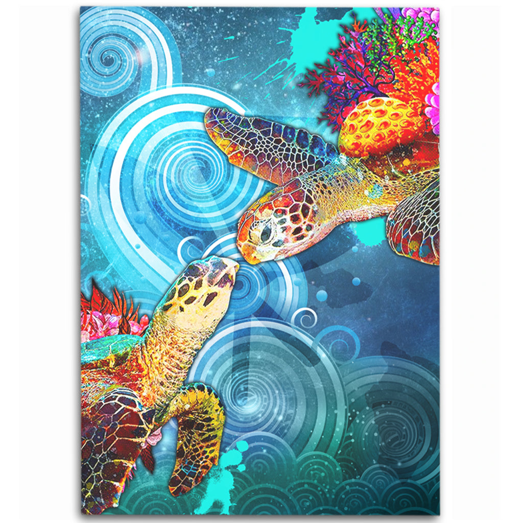 Hawaii Area Rug Turtle Kiss Ocean Galaxy