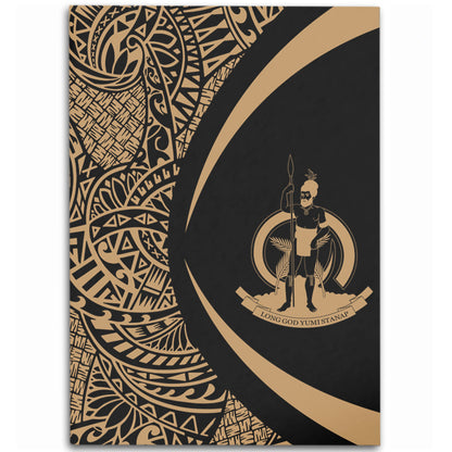 Vanuatu Area Rug Lauhala Gold Circle Style