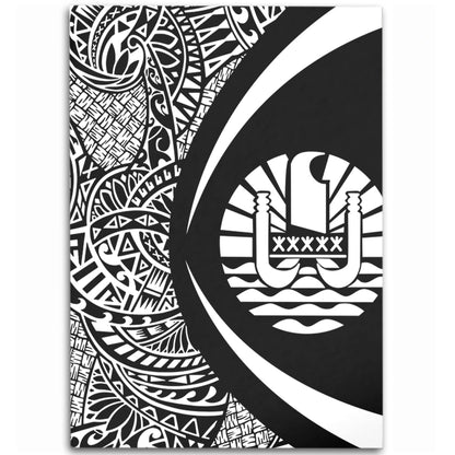 French Polynesia Area Rug Lauhala White Circle Style