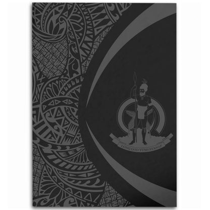 Vanuatu Area Rug Lauhala Gray Circle Style