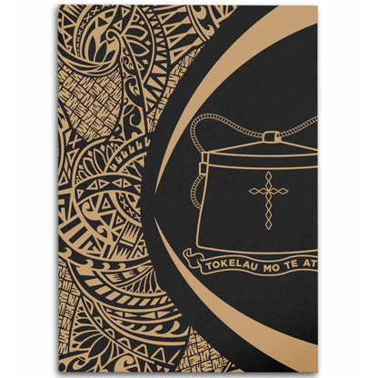 Tokelau Area Rug Lauhala Gold Circle Style