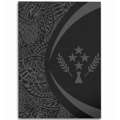 Kosrae Area Rug Lauhala Gray Circle Style