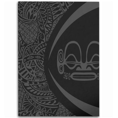 Marquesas Islands Area Rug Lauhala Gray Circle Style