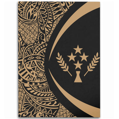 Kosrae Area Rug Lauhala Gold Circle Style