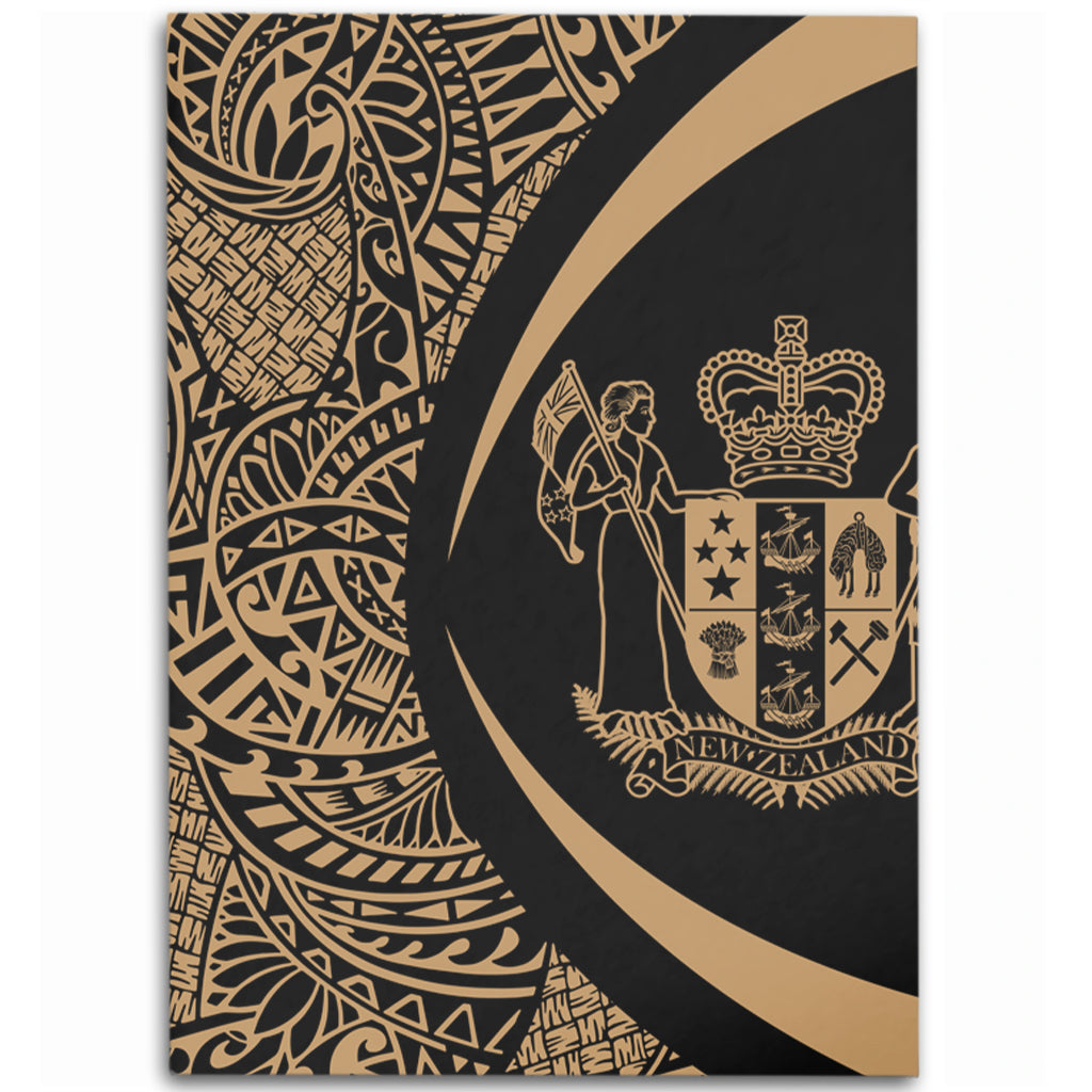 New Zealand Area Rug Lauhala Gold Circle Style