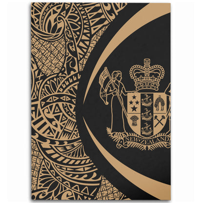 New Zealand Area Rug Lauhala Gold Circle Style