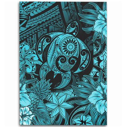Hawaii Area Rug Tribal Polynesia Sea Turtle Design Pacific Dream