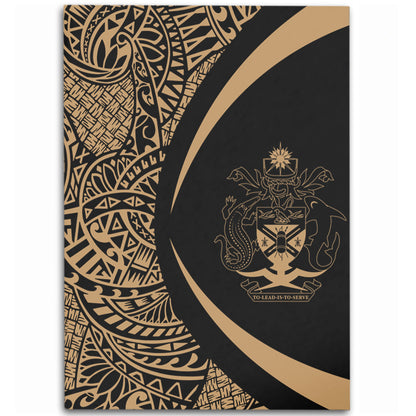 Solomon Islands Area Rug Lauhala Gold Circle Style