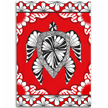 Tonga Area Rug Tapa Turtle Design