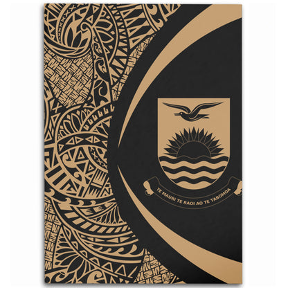 Kiribati Area Rug Lauhala Gold Circle Style