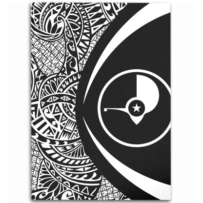 Yap State Area Rug Lauhala White Circle Style