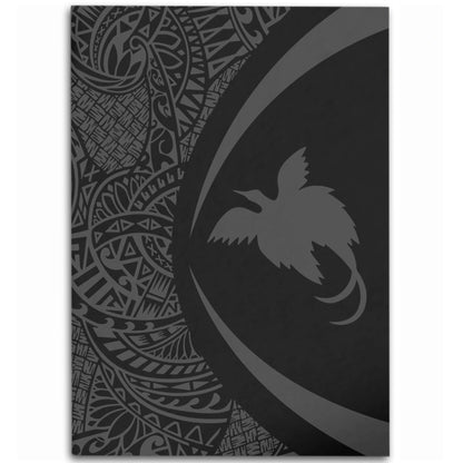 Papua New Guinea Area Rug Lauhala Gray Circle Style