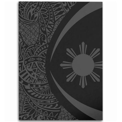 Philippines Filipinos Area Rug Lauhala Gray Circle Style