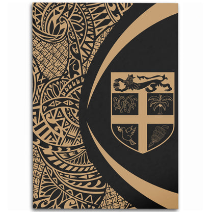 Fiji Area Rug Lauhala Gold Circle Style