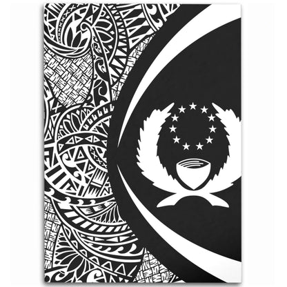 Pohnpei State Area Rug Lauhala White Circle Style