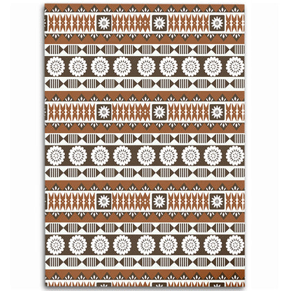 Fiji Area Rug Tapa Masi Pattern